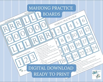 Mahjong Übungsbrett - Solo Play Board zum Ausdrucken - (Digitaler Download)