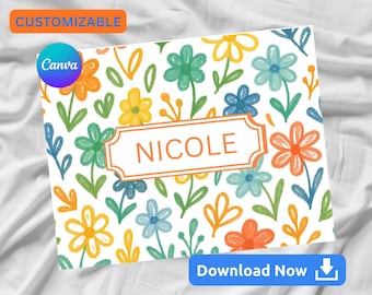 Mahjong Card Cover Insert - Customizable Name (digital download)