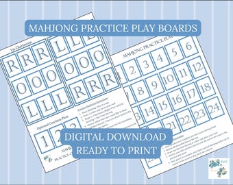 Mahjong Practice Board Solo Play Board (Digital Download)