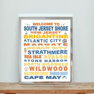 South Jersey Shore Digital Print | New Jersey Beaches | Cape May | Atlantic City