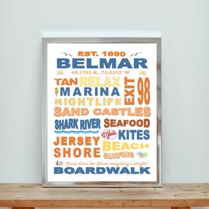 Belmar New Jersey Print: Belmar Beach Art (Digital Download)