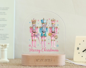 Nutcracker Soldiers Night Light, Custom Merry Christmas Lamp, Custom Baby LED, Nursery Decor Lamp, Christmas Light Gift, Bedroom Night Light