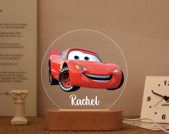 Custom Car Light, Racing Gift, Baby Gift, Custom Girls Boys Night Light, Cars Night Lamp, Nursery Decor, Night Light Gift, Car Bedroom Light