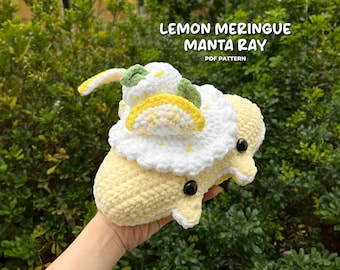 Lemon Meringue  Manta Ray Amigurumi Crochet Pattern (PDF)