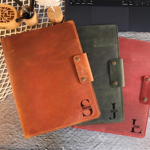 Personalized Leather Portfolio, Custom Portfolio With Pen Holder, Custom Portfolio with Name, A4 Leather Folder, Folder Case, Business Gift
