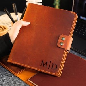 Personalized Leather Portfolio, Custom Padfolio, Leather Notebook Cover, Business Portfolio, Engraved Portfolio, Custom Notepad Holder