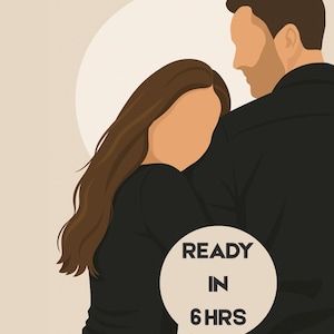 Faceless Portrait, custom illustration, personalised photo, photo illustration, personalised portrait, boyfriend gift, girlfriend gift