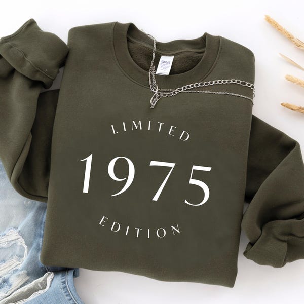 50th Birthday 1975 Design: Hoodie, Sweatshirt SVG PNG (Digital Download)