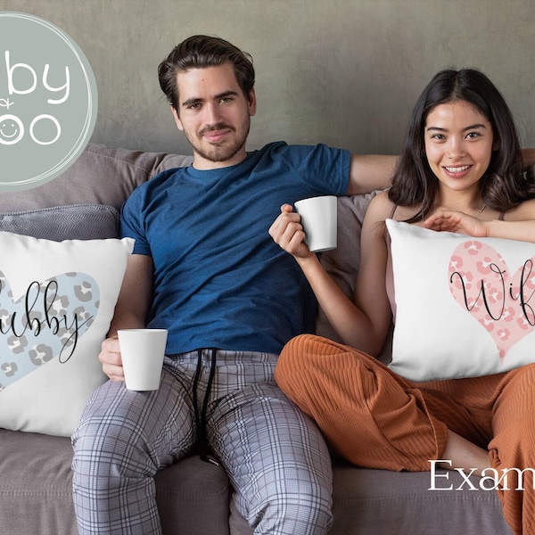 Hubby & Wifey Wedding PNG Download: Mugs, Cushions, Cards (Digital Download)