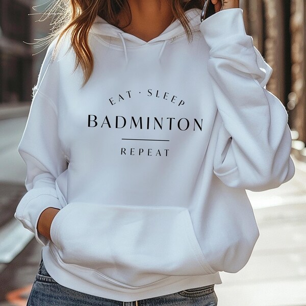 Badminton Eat Sleep Repeat SVG PNG: Racket Sport Shirt Design (Digital Download)
