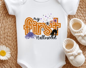 My First Halloween PNG, Cute Halloween Clipart Sublimation Design, 1st Halloween Baby T-Shirt, Halloween SVG, Instant Digital Download