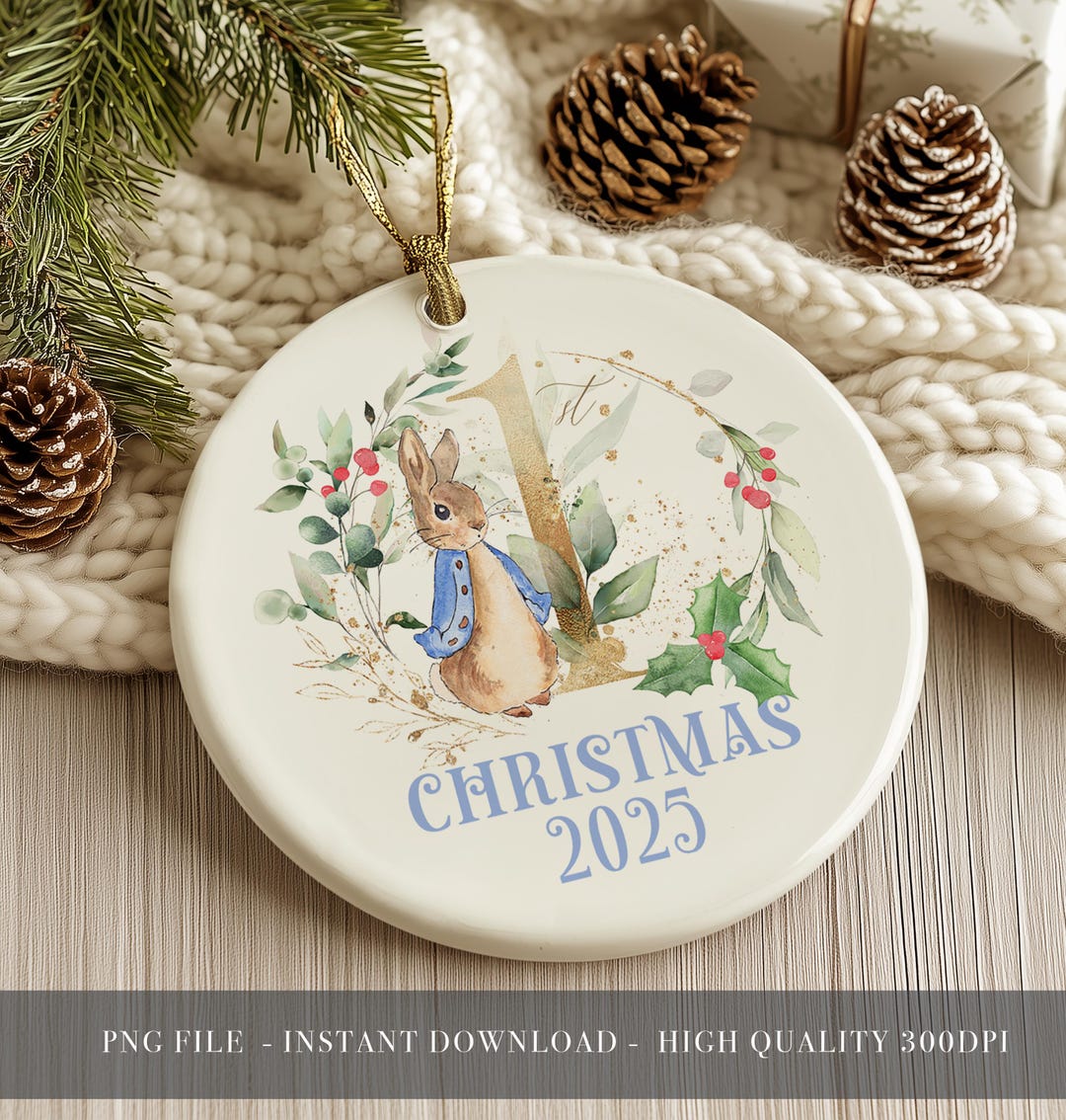 1st Christmas Peter Rabbit PNG, Baby's First Christmas, 1st Christmas ...