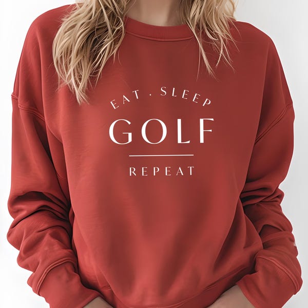 Eat Sleep Golf Repeat SVG PNG: Sport Shirt Design (Digital Download)