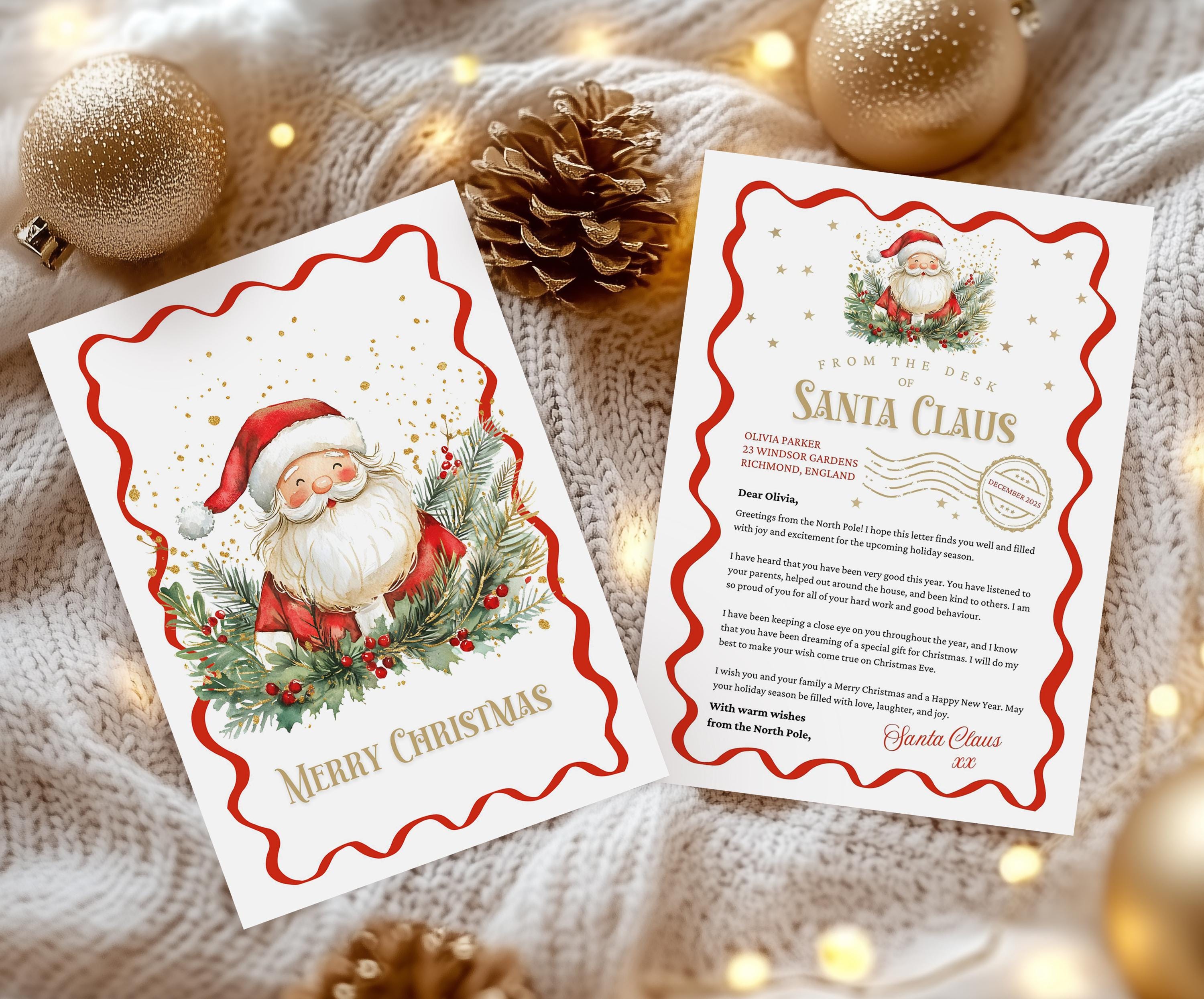 Editable Santa Letter Template | Printable Christmas Message ...