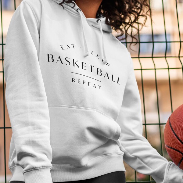 Basketball Eat Sleep Repeat SVG: T-Shirt Design (Digital Download)