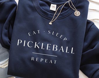 Pickleball Eat Sleep Repeat SVG: T-Shirt Design (Digital Download)