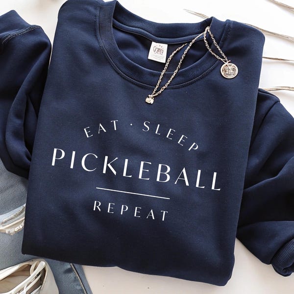 Pickleball Eat Sleep Repeat SVG: T-Shirt Design (Digital Download)