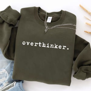 Overthinker White Slogan Png, overthinker Svg, Typewriter Text Png, Grunge T-Shirt Svg Png Cut files for Cricut, T-Shirt Clipart
