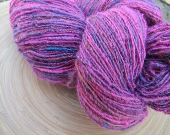 Giant skein 150 grams 510 yards art yarn - Handspun corespun luxury blend merino, wool, locks mix -