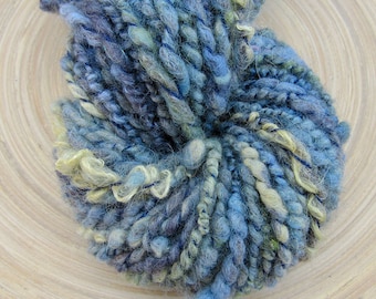 92 grams 68 yards - Chunky handspun yarn - Corespun luxury blend merino, wool, cashmere mix hand dyed