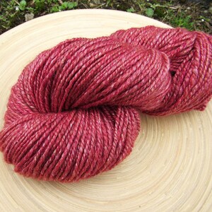 98 grams 220 yards Handspun yarn 2 ply luxury blend merino silk image 2