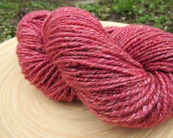 98 grams 220 yards - Handspun yarn 2 ply luxury blend merino silk