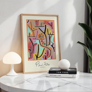Paul Klee Park Bei Lu Poster Art, Abstract Colorful Modern Wall Decor, Contemporary Art for Home & Office Home Decor