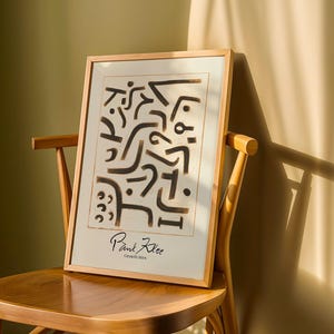Paul Klee Growth Stirs Poster Art, Abstract Colorful Modern Wall Decor, Contemporary Art for Home & Office Home Decor