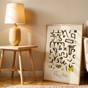 Paul Klee Gesetz Poster Art, Abstract Colorful Modern Wall Decor, Contemporary Art for Home & Office Home Decor