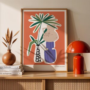 Abstract Botanical Vase Poster No:41 Poster, Abstract Colorful Modern Wall Decor, Contemporary Art for Home & Office Home Decor