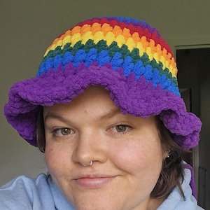 PRIDE LGBTQ+ Crochet Bucket Hat | Handmade by queer artist!
