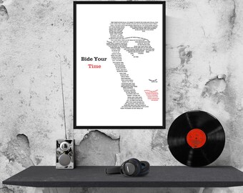 Courteeners Bide Your Time Wall Art - St. Jude Unframed Minimalist Print - Music Lyrics Poster - Manchester