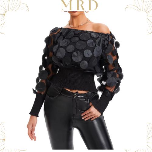 black evening tops