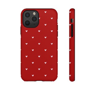 Heart Pattern Phone Case, Cute Tough Case for Women and Teens, Valentines Day Gift, Birthday Present, Love Theme Accessory, Tech