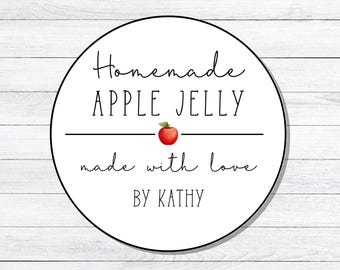 Personalized Jam and Canning Stickers, Custom Lid Labels for Jars, Jelly, Jam, Vegetables, Fruit, Spread