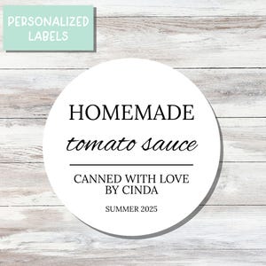 Custom Canning Labels| Personalized Mason Jar Stickers | Custom Jam Labels for Mason Jars
