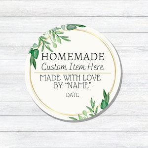 Custom Jam Labels for Canning | Personalized Mason Jar Stickers | Pantry Labels for Homemade Jam, Jelly, Preserves | Labels for Gifts