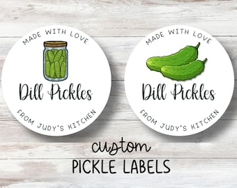 Custom Pickle Jar Labels: Personalized Canning Stickers
