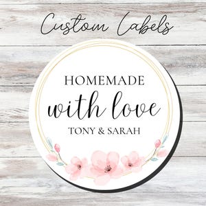 Custom Jam Labels for Canning | Personalized Mason Jar Stickers | Pantry Labels for Homemade Jam, Jelly, Preserves | Labels for Gifts