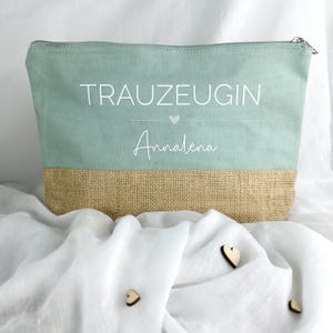 Personalisierte Kosmetiktasche | Notfalltasche Hochzeit | Brautkram | Geschenk Trauzeugin