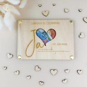 Personalisierte Geschenkkarte zur Hochzeit | Motiv "I do" | Holzkarte mit Namen | Geschenkverpackung Geld