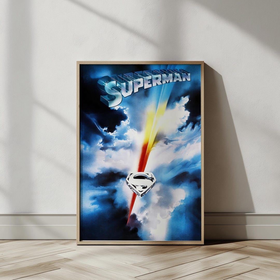 Retro Superhero Comic Poster Print – Rolled Wall Art With Bold Sky ...