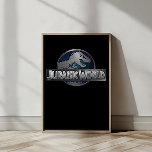 Jurassic World Canvas Poster: Sci-Fi Dinosaur Wall Art