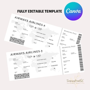 以下が含まれることがあります： エアウェイ航空の印刷可能な搭乗券テンプレートです。テンプレートには、名前、日付、フライト、搭乗ゲート、搭乗時間、出発日、座席、手荷物などのフィールドが含まれています。テンプレートは完全に編集可能で、あらゆる機会にカスタム搭乗券を作成するために使用できます。