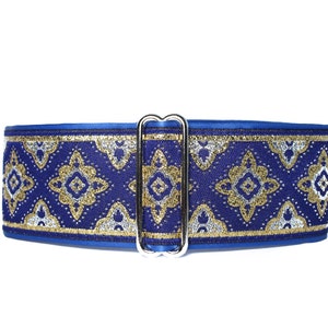 Blue Martingale Dog Collar, 2 inch Martingale Collar, Extra Large Martingale Collar, Jacquard Martingale Collar Greyhound