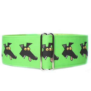 Derp Martingale Collar Greyhound, Lime Green Martingale Collar, Rich Skipworth, Lime Green Dog Collar