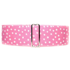 Collier martingale rose pour chien, Collier martingale à pois, Collier pour chien à pois, Collier rose pour chien, Grand collier pour chien, Colliers de chien pour fille