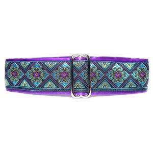 Purple Martingale Dog Collar 1.5 Inch, Jacquard Martingale Collar, Size Small to Extra Large
