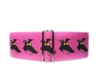 Derp Martingale Collar Greyhound, Hot Pink Martingale Collar, Rich Skipworth, Hot Pink Dog Collar