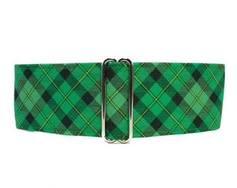 St. Patricks Martingale Dog Collar, Saint Patricks Dog Collar, Plaid Martingale Collar, Plaid Dog Collar, Green Martingale Dog Collar